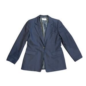 ORVIS Vintage Womens Navy Blue Blazer Jacket Size 12 Career Business Office